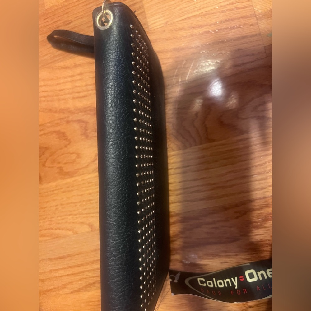 Colony One Black Studded Clutch - NEW - Picture 2 of 4
